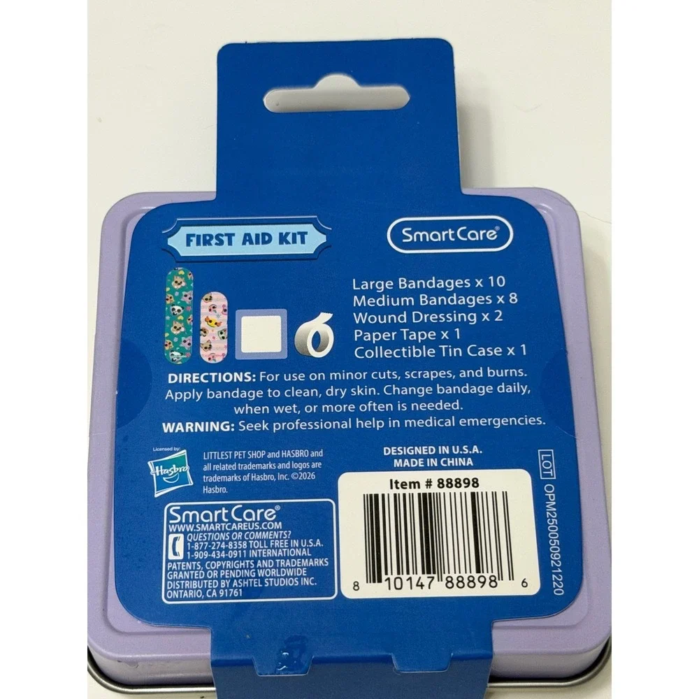 Littlest Pet Shop On-The-Go First Aid Kit 21pc Smart Care Collectible Tin 88898